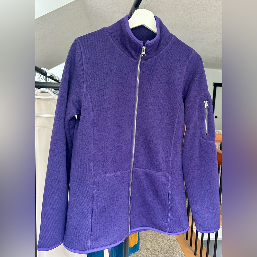 💜 Full Zip Fleece Jacket • Purple • Size Women’s Medium